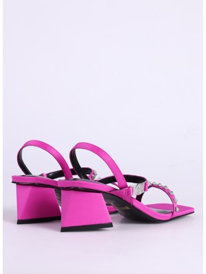 Just Cavalli Pembe Kadın Topuklu Sandalet Fondo Chanı W29C Shoes