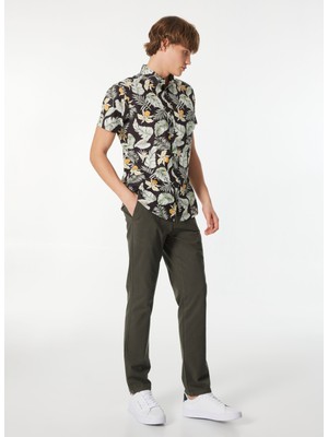 Altınyıldız Classics Normal Bel Comfort Fit Haki Erkek Pantolon ACE012510181_PANTOLON Yan Cep