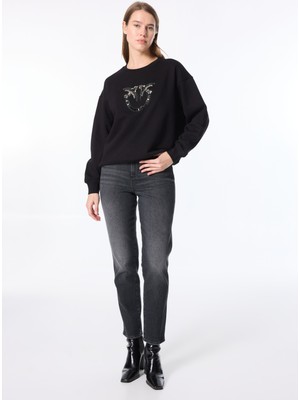 Wrangler Yüksek Bel Dar Paça Relaxed Taş Kadın Denim Pantolon W24601758 Stone Jean Pantolon