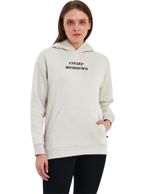 Yakamor Unisex Baskılı Şarbonlu Kapşonlu Sweat