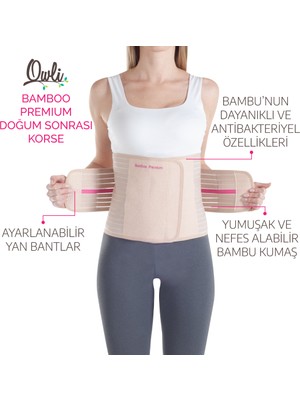 Owli Bamboo Premium Doğum Sonrası Korse Ten