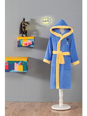 Özdilek Batman Gotham City Lisanslı Kapüşonlu Çocuk Bornozu 5/6 Yaş