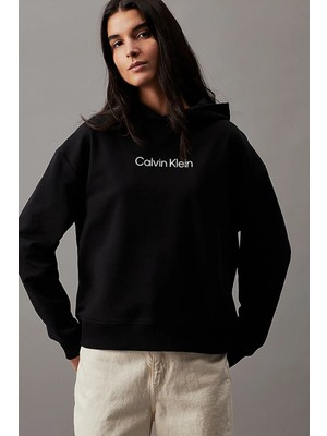 Kadın Hero Logo Sweatshirt - Siyah