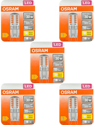 Osram 2,6W (30W) 2700K (Sarı Işık) G9 Duylu LED Kapsül Ampul (5 Adet)