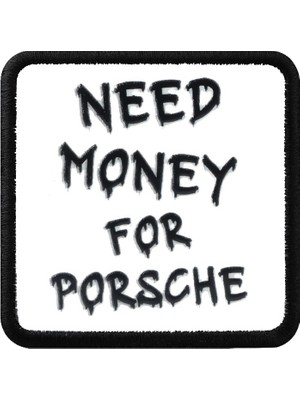 V1  I Need Money For Porshe - 1bs Kod Logolu Unisex Beyaz- Siyah Bench (Patch)