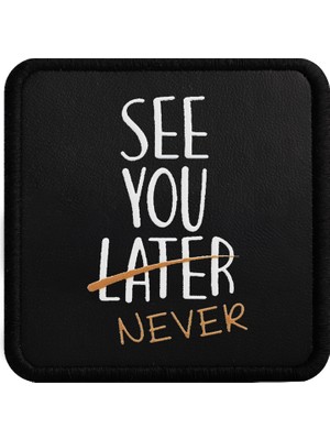 V1  See You Later Never - 2 Kod Logolu Unisex Siyah-Siyah Bench (Patch)