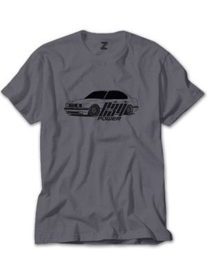 Z zepplin Bmw E34 Gri Tişört