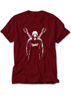 Z zepplin Black Sabbath Guitars Kırmızı Tişört