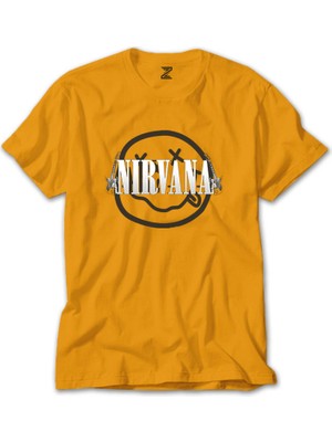 Z zepplin Nirvana Guitar Sarı T-Shirt