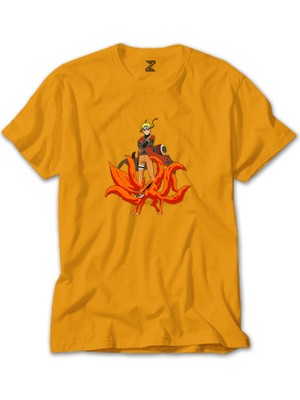Z zepplin Naruto Kyubie Sarı T-Shirt