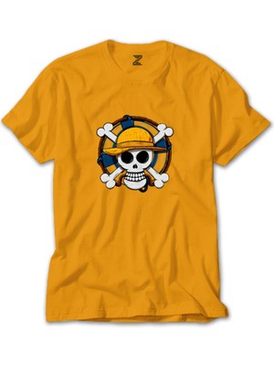 Z zepplin One Piece Skull Sarı T-Shirt