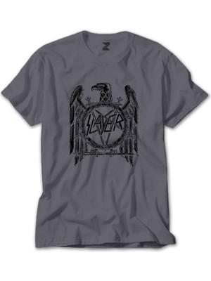 Z zepplin Slayer Eagle Split Gri Tişört
