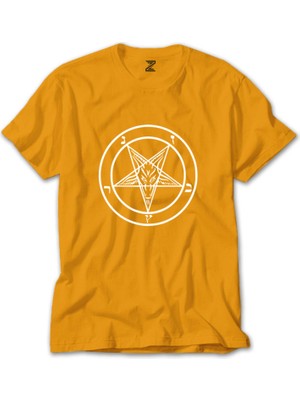 Z zepplin Baphomet Logo Sarı T-Shirt