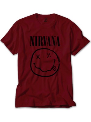 Nirvana Smiley Face Kırmızı Tişört
