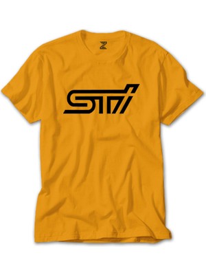 Subaru Stı Logo Sarı Tişört