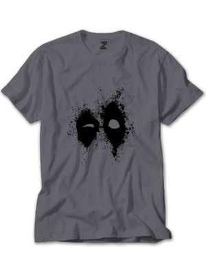 Deadpool Splat Gri Tişört