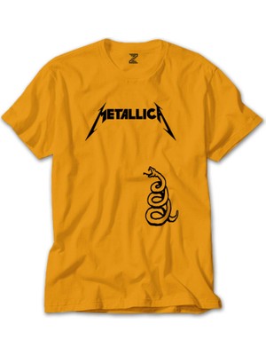 Metallica Snake Sarı Tişört