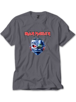 Iron Maiden Bionic Gri Tişört