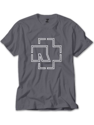 Rammstein Outline Gri Tişört