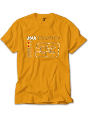 F1 33 Max Verstappen Sarı Tişört