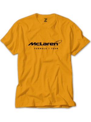 Z zepplin F1 Mclaren Racing Logo Sarı Tişört
