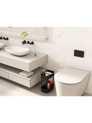 Vigentino Lizbon Çok Amaçlı 2 Katlı Banyo Organizer Düzenleyici Dolap Içi Tezgah Altı Tekerleksiz Organizer