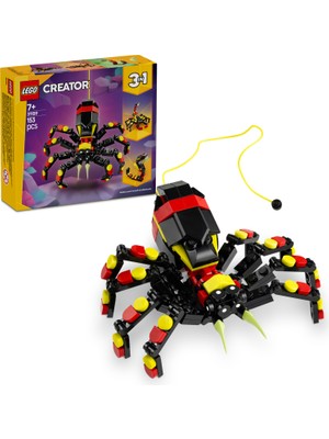 LEGO ® Creator 3’ü 1 Arada Vahşi Hayvanlar: Şaşırtıcı Örümcek 31159 - 7+ Çocuklar için Figürler İçeren Yaratıcı Oyuncak Yapım Seti (153P)