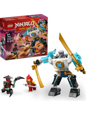 LEGO® NINJAGO® Zane'in Savaş Zırhı Mech’i 71827 - 6 Yaş & Üzeri Çocuklar için Yaratıcı Oyuncak Yapım Seti (92 Parça)