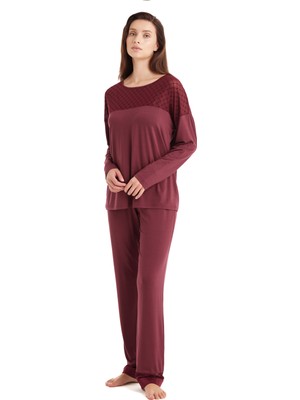 Blackspade Kadın Pijama Takımı 51604 - Bordo