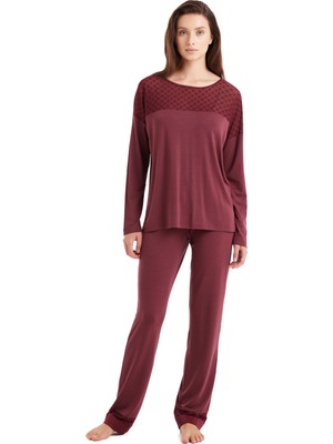 Blackspade Kadın Pijama Takımı 51604 - Bordo