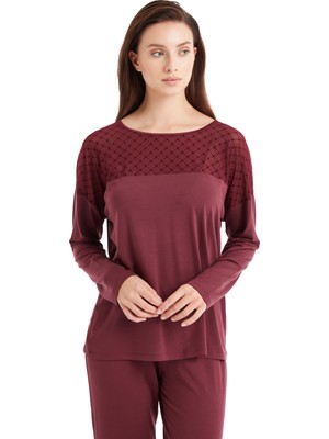 Blackspade Kadın Pijama Takımı 51604 - Bordo