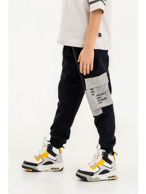 Gold Class Kidswear Cepli Lastikli Bel ve Paça Erkek Çocuk Eşofman Altı