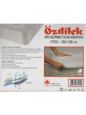 Özdilek Fitted Alez Çift Kişilik Sıvı Geçirmez 160x200