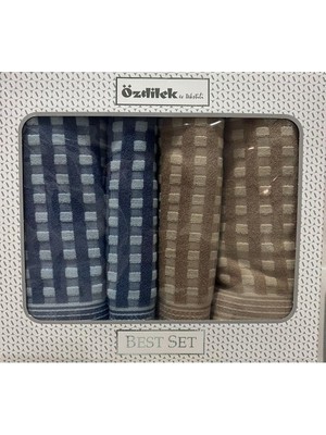 Özdilek Plus Indigo - Bej Best Set Hamam Seti