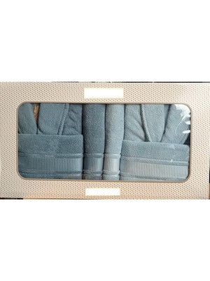 Özdilek Colourist Aile Bornoz Seti Maldiv-Aqua