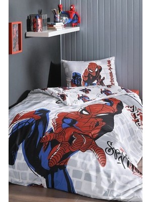 Özdilek Spiderman Super Hero Tek Kişilik Disney Lisanslı Lastikli Fitted Çarşaf Çocuk Nevresim Takım