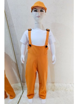 Bahçıvan Tulum ve Şapka Set Turuncu