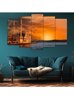 Zevahir Mobilya Dekorasyon Zevahir 5 Parça Mdf Ortaköy Cami Tablosu