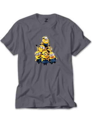 Z zepplin Despicable Me Minions Gri Tişört