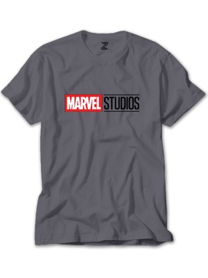 Z zepplin Marvel Studios Logo 2 Gri Tişört