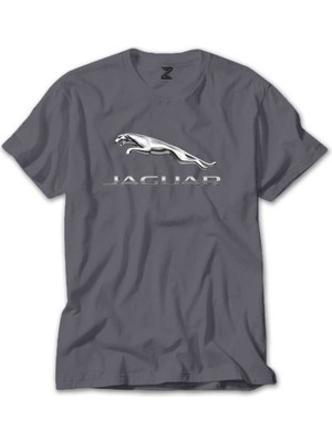Z zepplin Jaguar Logo Silver Gri Tişört