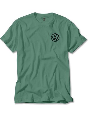 Z zepplin Volkswagen New Black Logo Yeşil Tişört