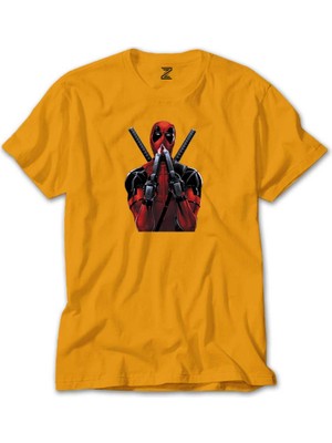 Z zepplin Deadpool Guns Sarı Tişört