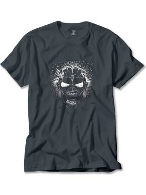Z zepplin Iron Maiden Skull Füme Tişört