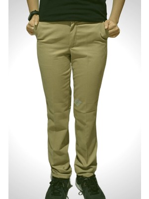 Bej Kanvas Kumaş Okul Pantolonu 11 Yaş - Bej