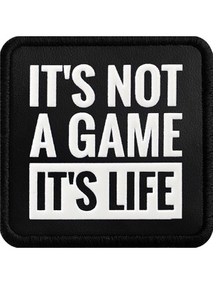 V1  It's Not A Game It's Life - 2 Kod Logolu Unisex Siyah-Siyah Bench (Patch)