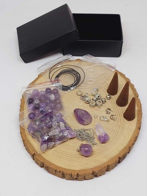 Yaşam Tohumu Ametist Taşı Hediyelik - Kutulu Doğaltaş Başlangıç Seti (56010)