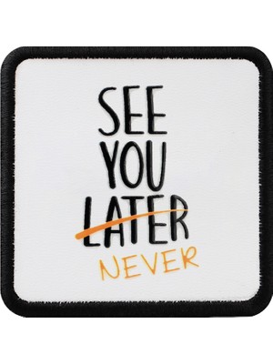 V1 See You Later Never - 5 Kod Logolu Unisex Beyaz- Siyah Bench (Patch)