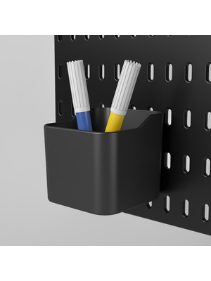 Smilesepet Çok Amaçlı Organizatör Pano Parçası Kalemlik 8 x 8 x 8 Siyah