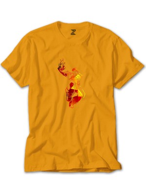 Wakha Red Basketball Silhouette Sarı Tişört